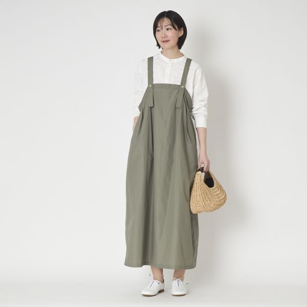 vent blanc/ブロードデザインジャンパースカ―ト